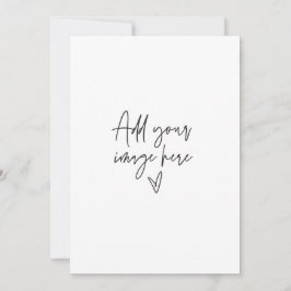 5 x 7 Tarjeta fotográfica de invitación de boda pe