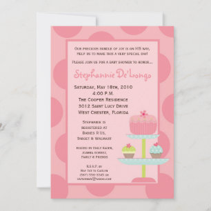 5 x 7 Trajes dulces Taza Baby Shower Invitación