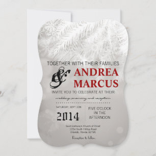 5 x 7 Winter White Pine Tree Necesita Invitación d