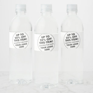 5 x etiquetas de botellas de agua 25% OFF Bulk Buy