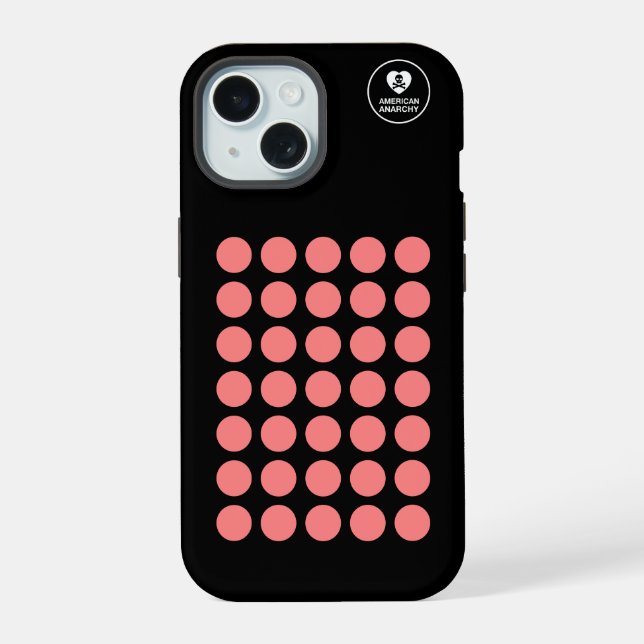 5c Rojo con Funda negro - Emo - estuche para iPhon (Reverso )