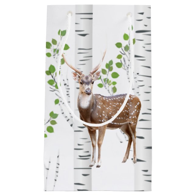 5lx3wx8.5h Bolsa de regalo pequeña Deer Doe Buck W (Anverso)