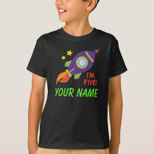 5ta camiseta personalizada de Rocketship del