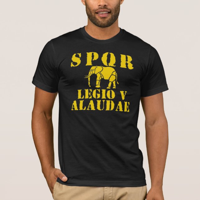 5ta camiseta romana del elefante de la legión de (Anverso)
