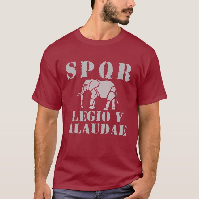 5ta camiseta romana del elefante de la legión de (Anverso)