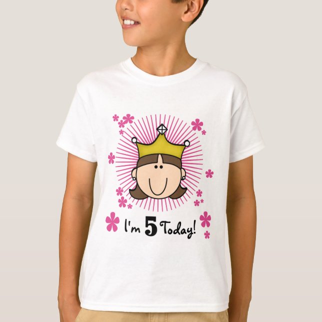 5tas cumpleaños camisetas y regalos de la princesa (Anverso)