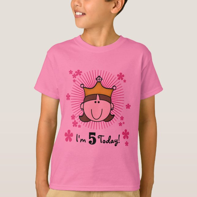 5tas cumpleaños camisetas y regalos de la princesa (Anverso)