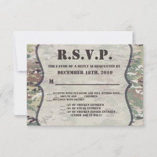 5x3.5 R.S.V.P Tarjeta Ejército Fuerza Aérea OCP Ca