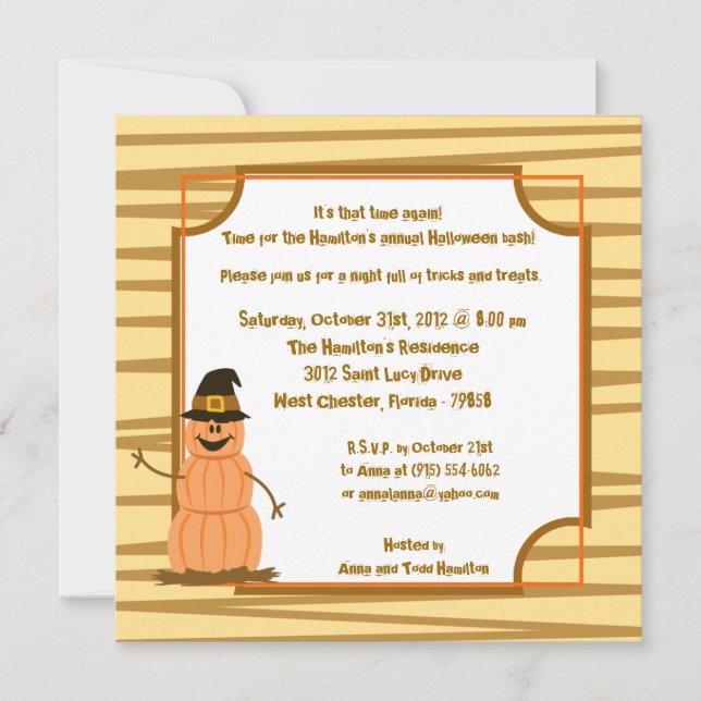 5x5 Halloween Fun Party Invitación (Anverso)