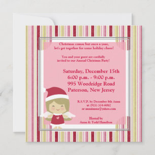 5x5 Invitación Angel de pequeños Navidades