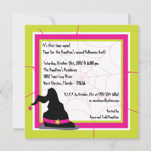 5x5 Witchy Ways Halloween Party Invitación
