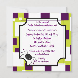 5x5 Witchy Ways Purple Halloween Party Invitación
