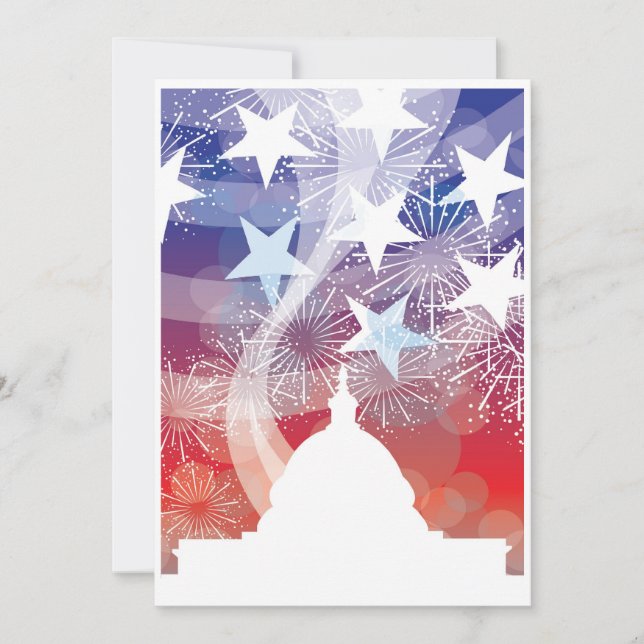 5x7 4 de julio Invitación de fiesta (Anverso)