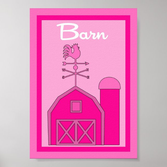 5X7 Barn Yard Chicas arte mural (Frente)