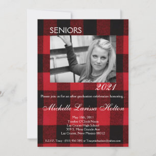5x7 Invitación a fiesta de graduación fotográfica 