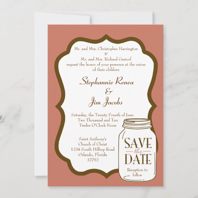 5x7 Invitación a la boda Estrellas de masón rosada (Anverso)
