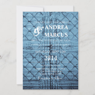 5x7 Invitación a la boda Mesa de techo de estaño r