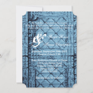 5x7 Invitación a la boda Mesa de techo de estaño r