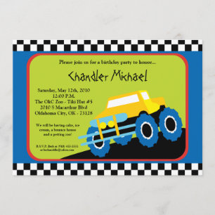 5x7 invitación de la fiesta de cumpleaños del