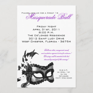 5x7 invitación del cumpleaños de la bola de