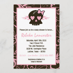5x7 invitan - a la invitación punky de Baby Shower