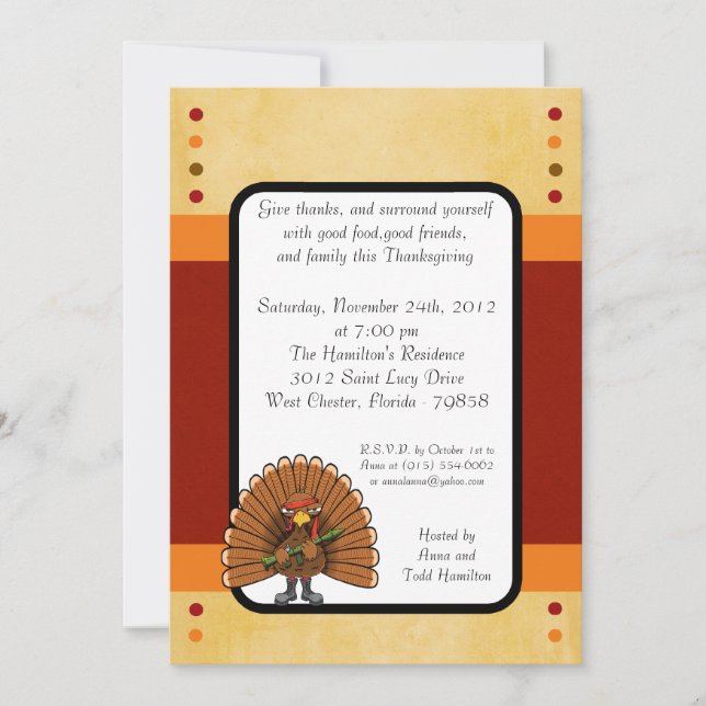 5x7 Rambo Turquia Invitación a dar gracias (Anverso)