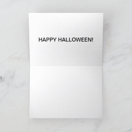 5X7 TARJETA feliz halloween. Diablo de cabra