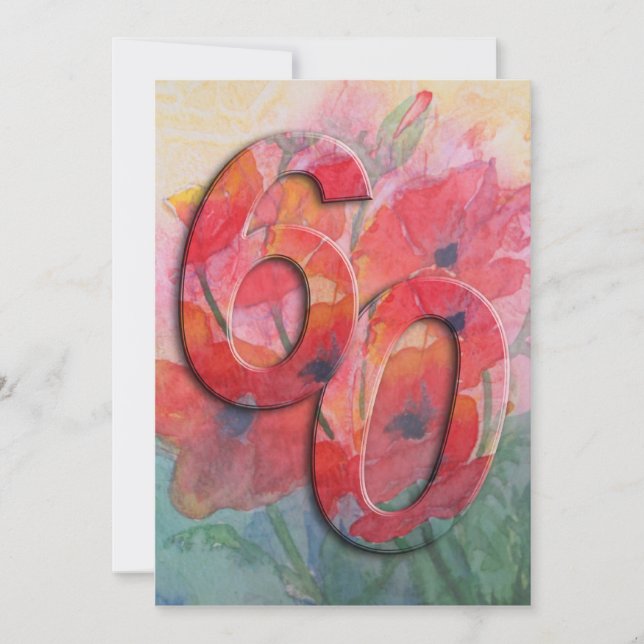 60ª Invitación a fiesta de cumpleaños (Anverso)