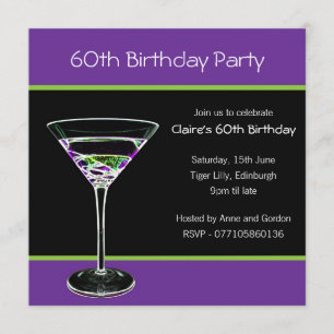 60ª Invitación a fiesta de cumpleaños