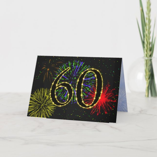 60ª Invitación a fiesta de cumpleaños (Anverso)