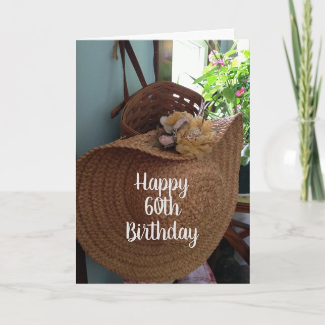 **60º CUMPLEAÑOS** DESEOS A UNA HERMOSA Tarjeta DE (Anverso)
