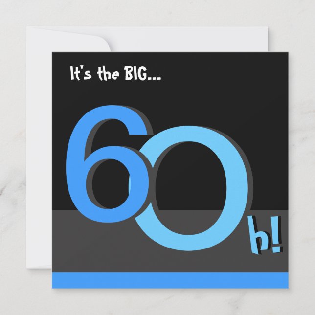 ¡60º Grande 6Oh! Invitación a la fiesta de cumplea (Anverso)