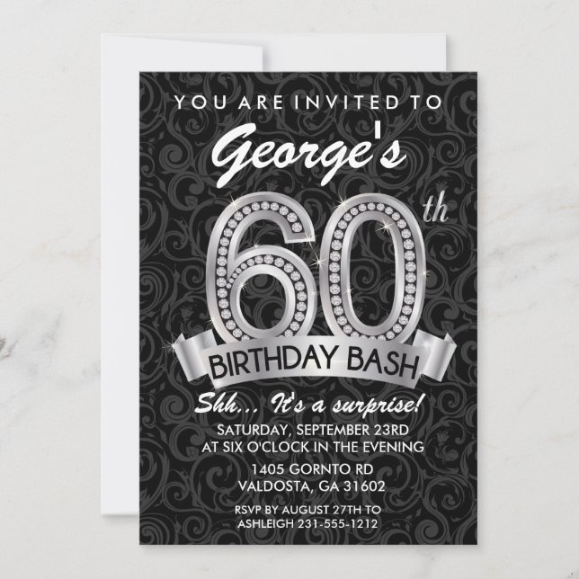 60º hito en la invitación al cumpleaños del diaman (Anverso)