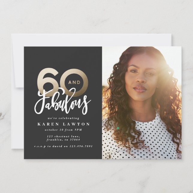 60º oro hacer 60 lucir buen cumpleaños de foto (Anverso)