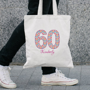 60.ª bolsa de cumpleaños moderno tote de 60 person