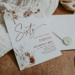 60.ª invitación a cumpleaños Boho Pampas<br><div class="desc">Las invitaciones al Boho Birthday son la manera perfecta de anunciar su cumpleaños a sus invitados. Cada invitación de cumpleaños presenta intrincados diseños florales y una hermosa tipografía en colores neutros, como terracota, beige y tonos tierra. Imprimidos con cartón de alta calidad, impresionarán a sus huéspedes y marcarán el tono...</div>