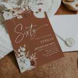 60.ª invitación a cumpleaños Terracotta Boho Pampa<br><div class="desc">Las invitaciones de cumpleaños de Terracotta son la manera perfecta de anunciar su cumpleaños a sus huéspedes. Cada invitación de cumpleaños presenta intrincados diseños florales y una hermosa tipografía en colores neutros, como terracota, beige y tonos tierra. Imprimidos con cartón de alta calidad, impresionarán a sus huéspedes y marcarán el...</div>