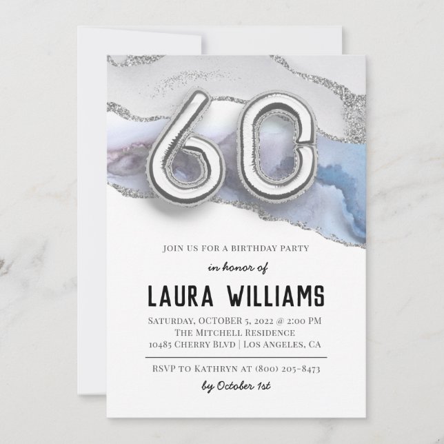 60.ª invitación a la fiesta de cumpleaños (Anverso)