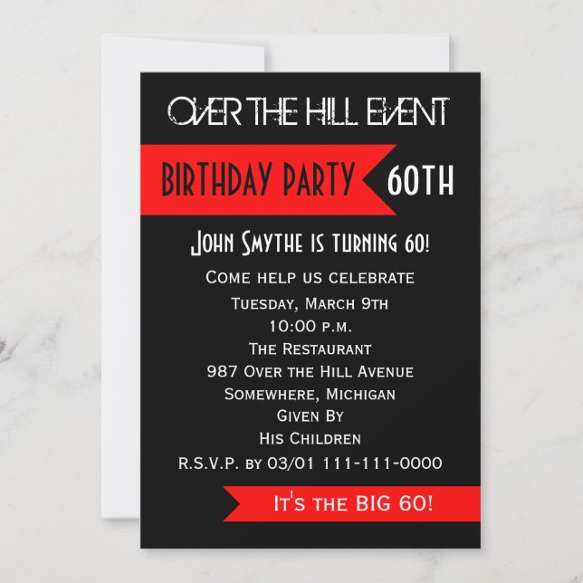 60.ª invitación a la fiesta de cumpleaños por la c (Anverso)