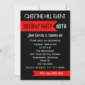 60.ª invitación a la fiesta de cumpleaños por la c