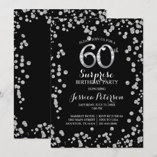 60.ª Invitación a la fiesta de cumpleaños sorpresa