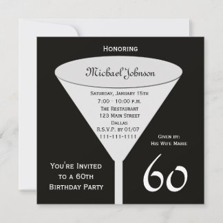 60.ª invitación a la fiesta de cumpleaños Una tost