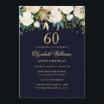60.ª Invitación a la floral de la marina de cumple<br><div class="desc">¡Más invitaciones de cumpleaños florales en la tienda Little Bayleigh!</div>