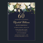 60.ª Invitación a la floral de la marina de cumple<br><div class="desc">¡Más invitaciones de cumpleaños florales en la tienda Little Bayleigh!</div>
