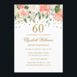 60.ª Invitación a la Floral de Oro de Cumpleaños<br><div class="desc">¡Más invitaciones a la ducha de novias florales en la tienda Little Bayleigh!</div>
