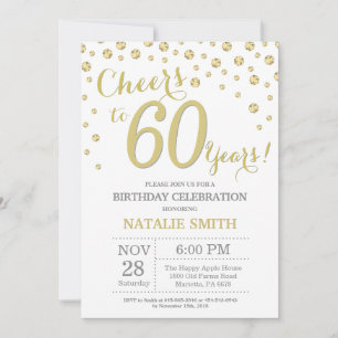 60.ª invitación a la Purpurina de oro de cumpleaño