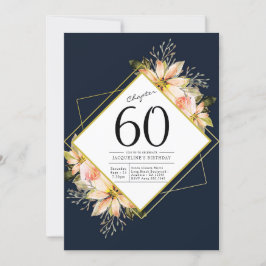 60.ª invitación azul de la Marina de Cumpleaños