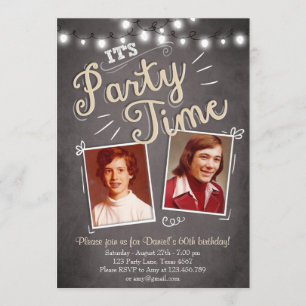 60.ª Invitación de Cumpleaños Vintage Sesenta Años