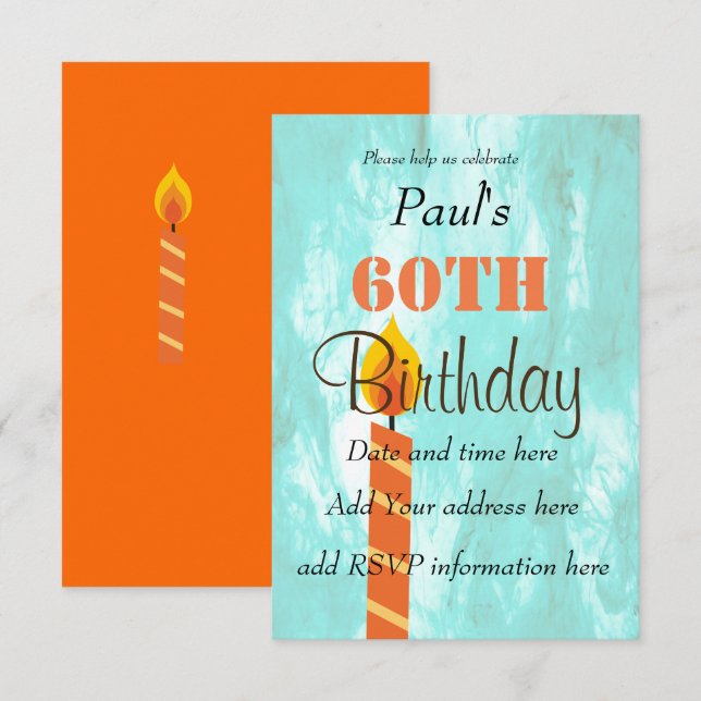 60.ª invitación del Partido Naranja Azul Vela de C (Anverso / Reverso)