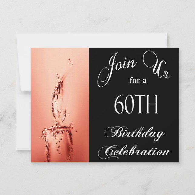 60.ª invitación personalizada a la fiesta de cumpl (Anverso)